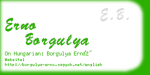 erno borgulya business card